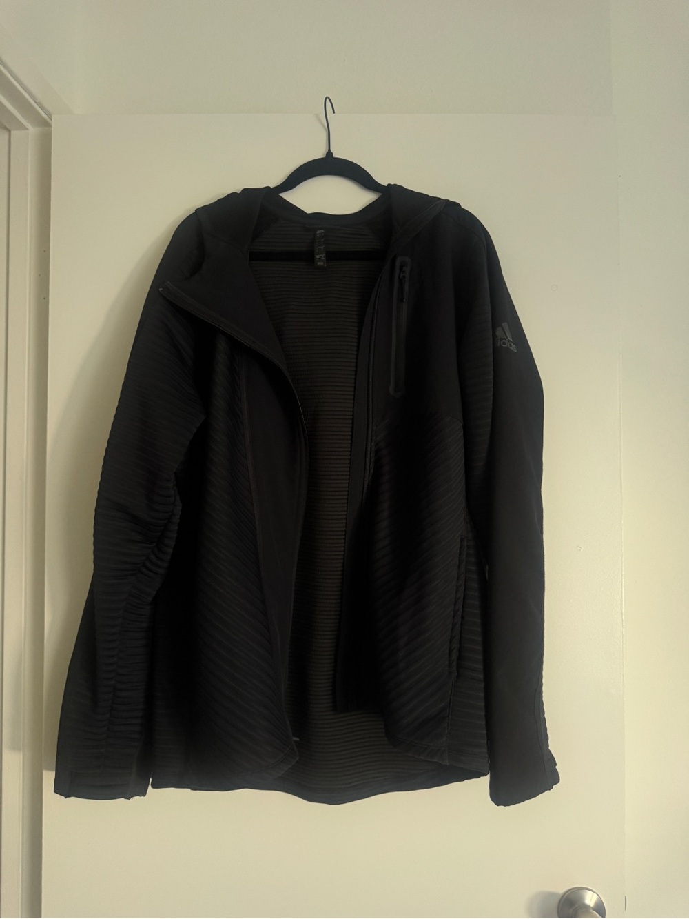 adidas Black Lightweight Hooded Jacket
